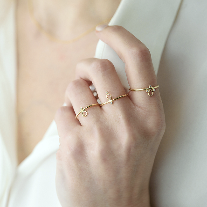 CHRISTINA SOUBLI | Drop ring with diamonds
