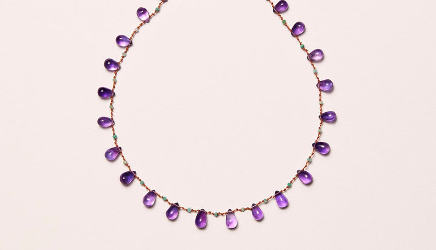 IVARENE | Youngtown necklace with amethyst & malachite