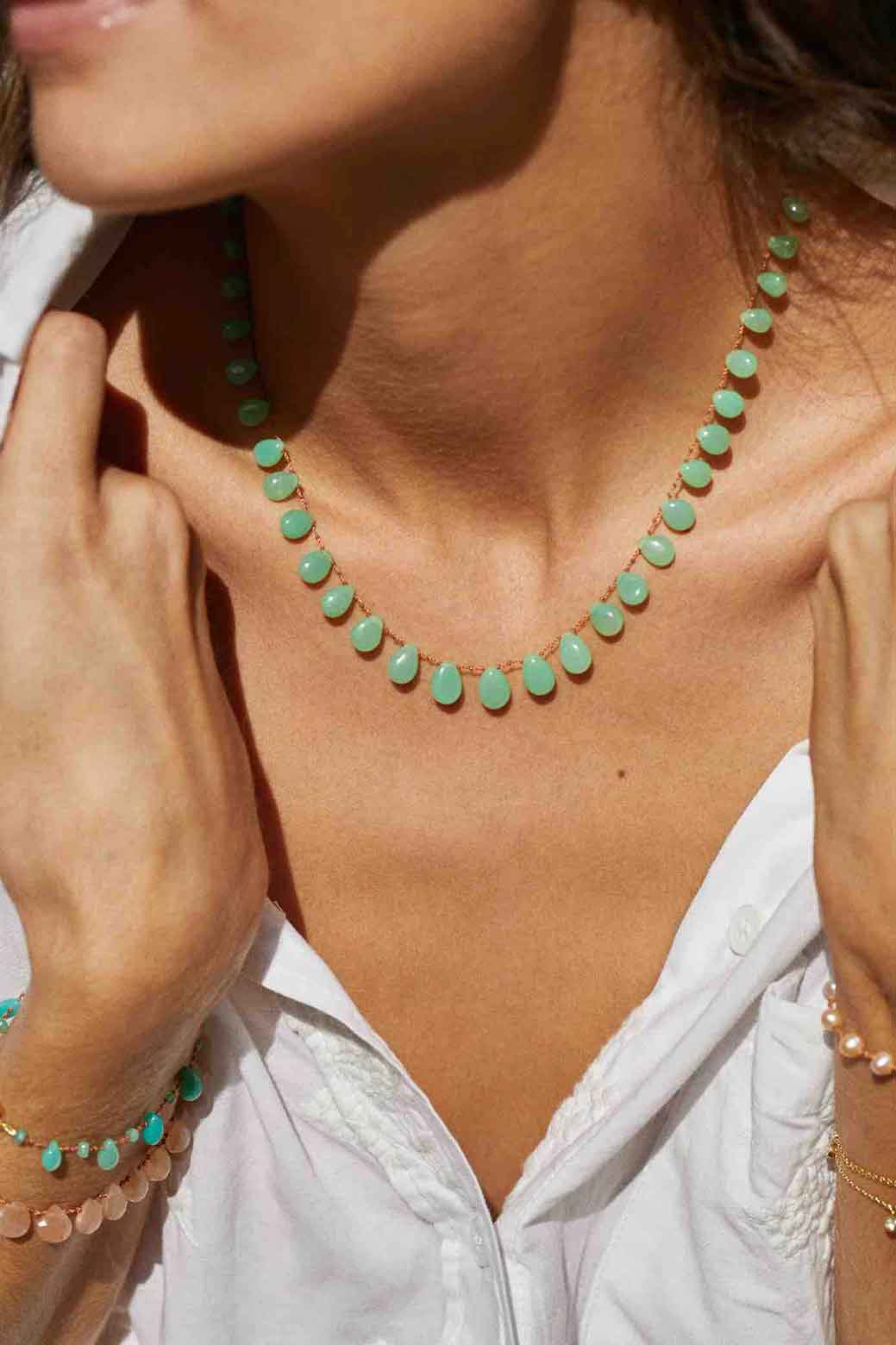 IVARENE |Evergreen Necklace with Chrysoprase