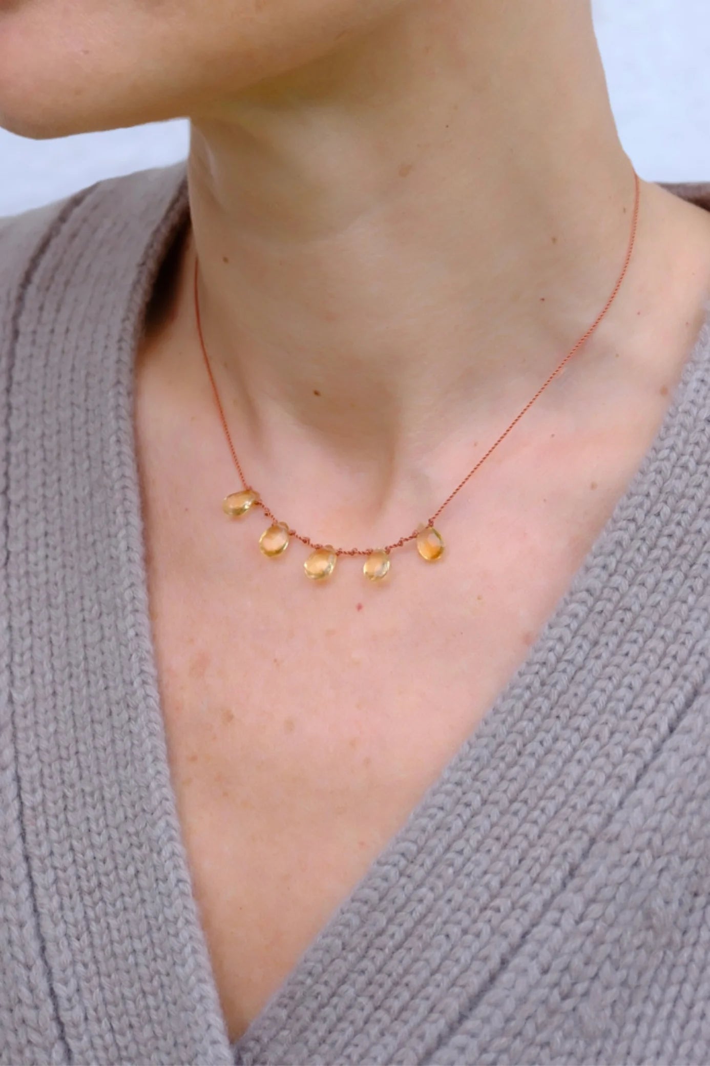 IVARENE | 5 gouttes NECKLACE with Citrine