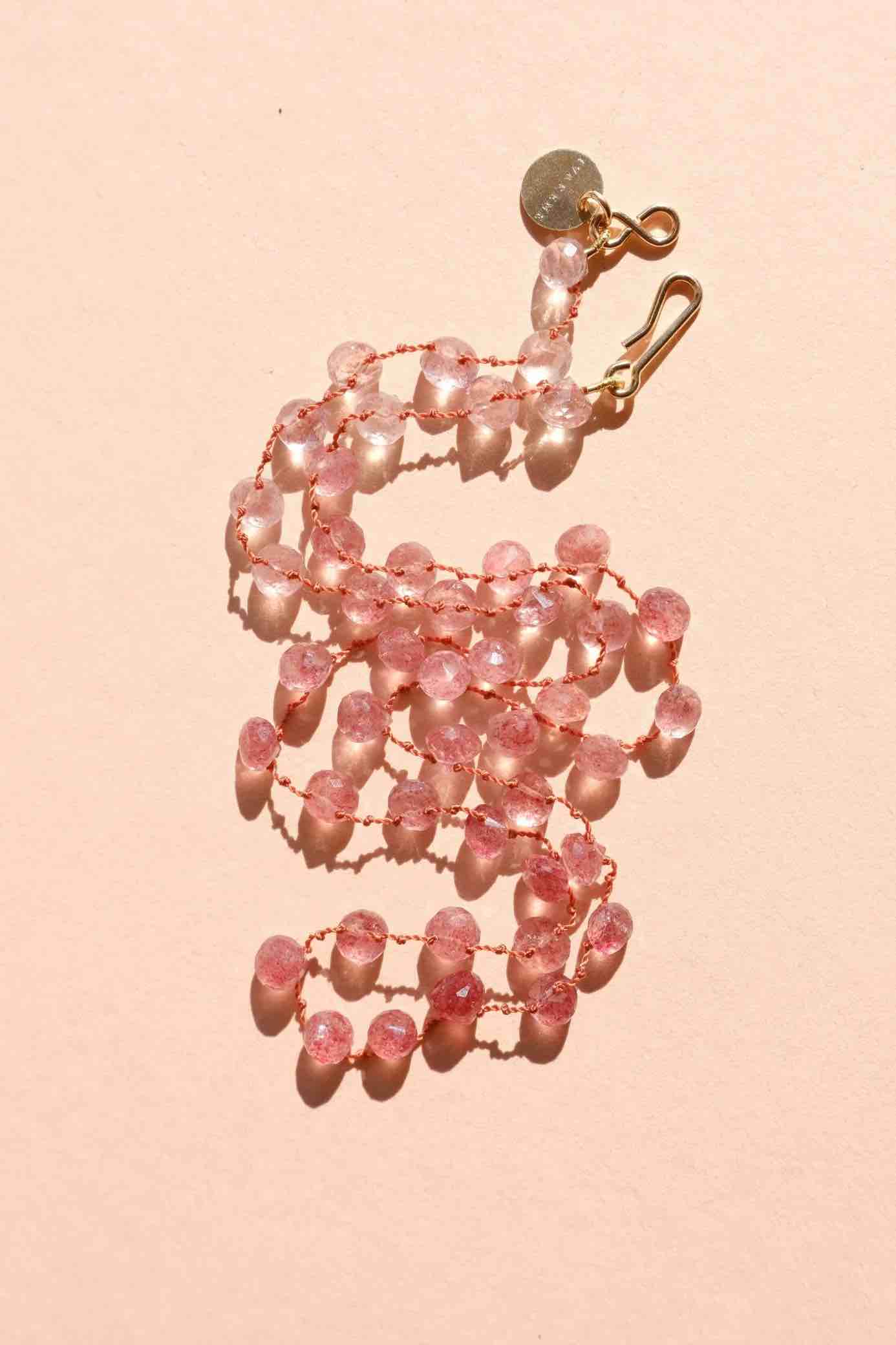 IVARENE | Melrose Necklace with Strawberry Quartz