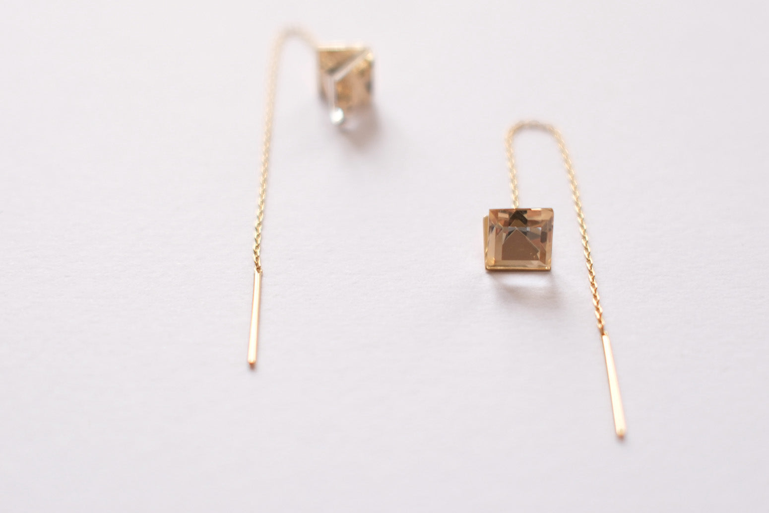 SIMMON SATO | REFLECTION QUARTZ CHAIN EARRINGS