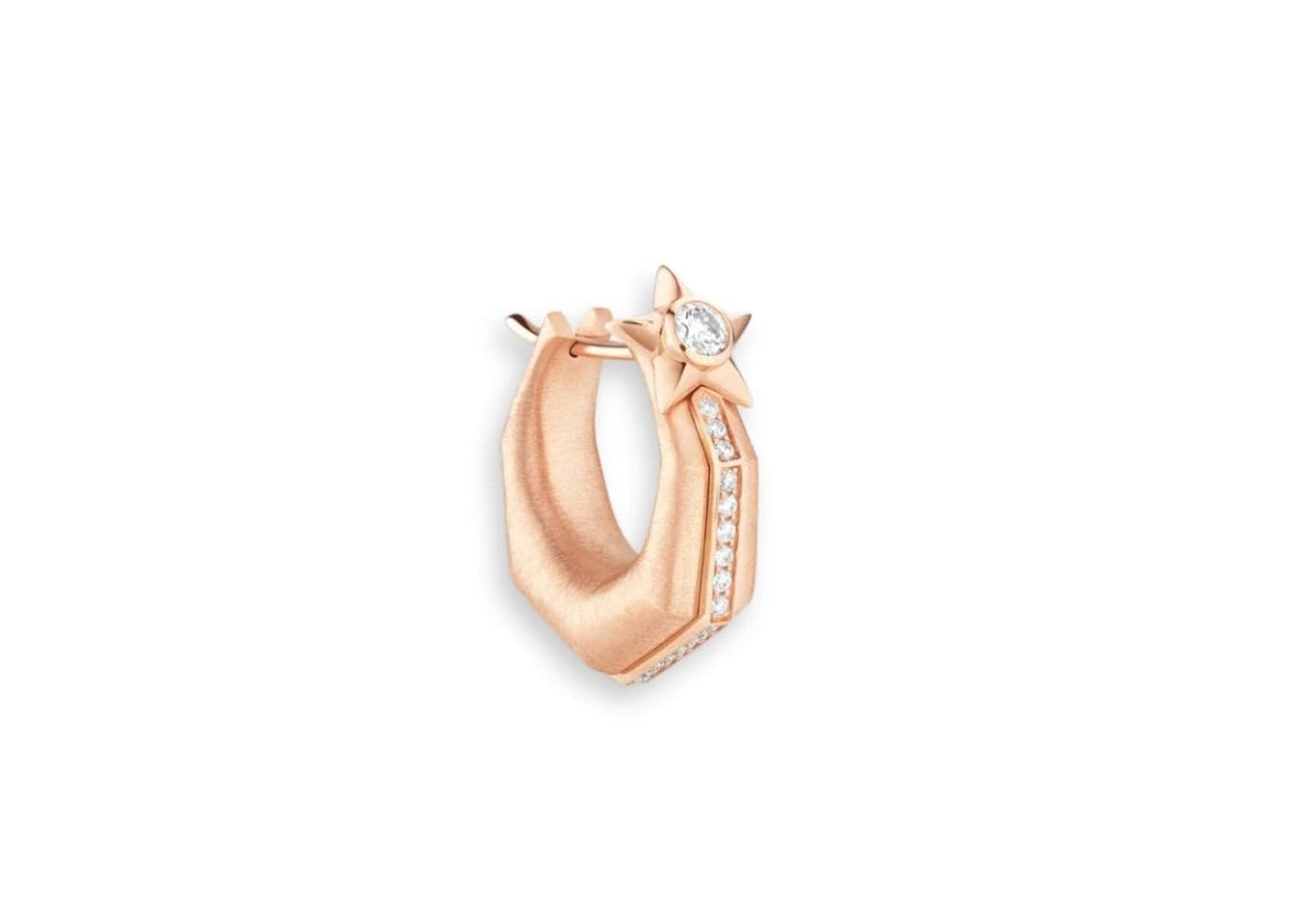MARIE LICHTENBERG | Baba small rose gold earrings with diamonds