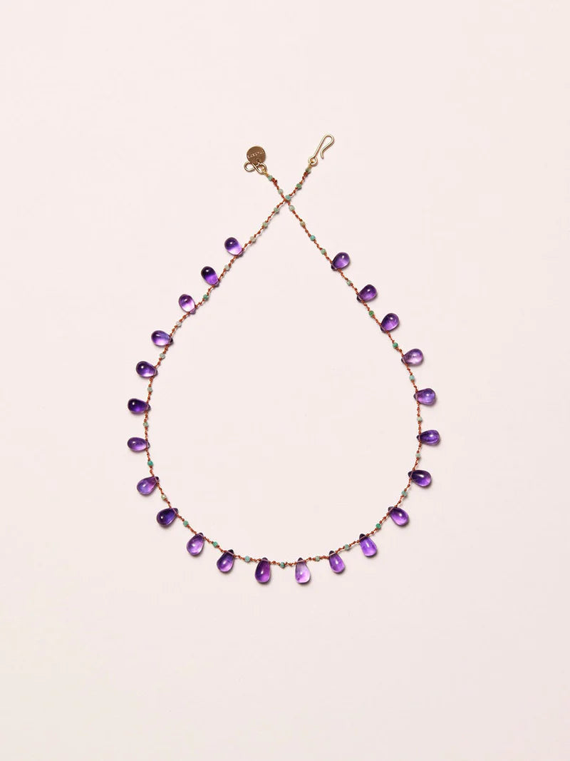 IVARENE | Youngtown necklace with amethyst & malachite
