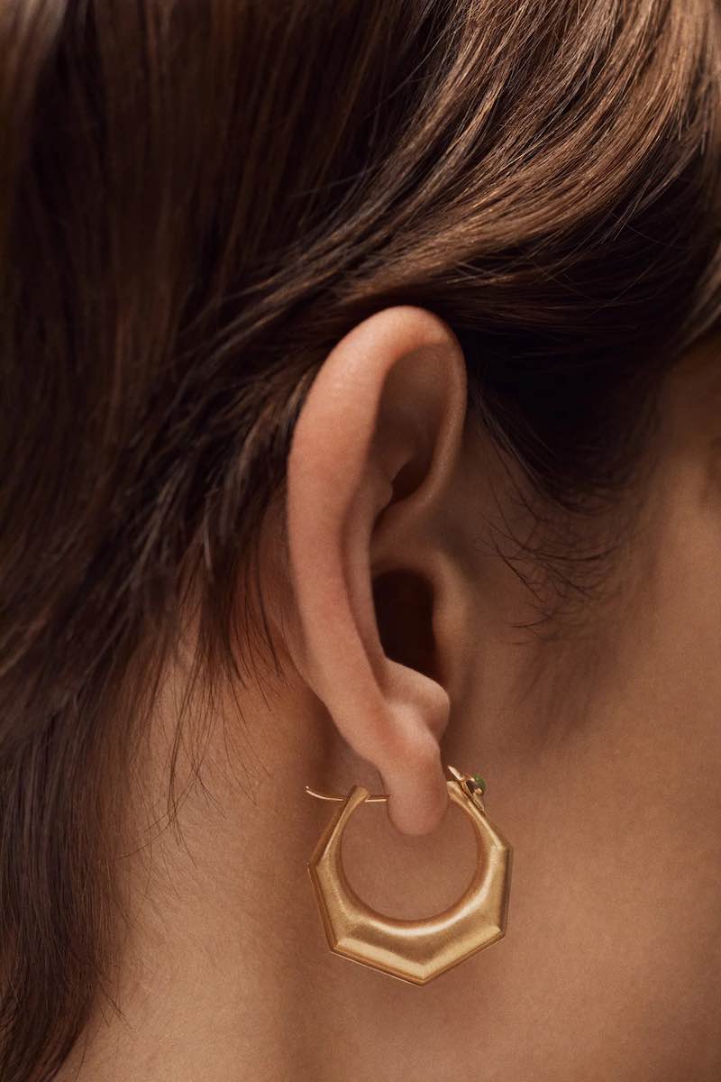 MARIE LICHTENBERG | Baba large earrings with diamonds and emerald
