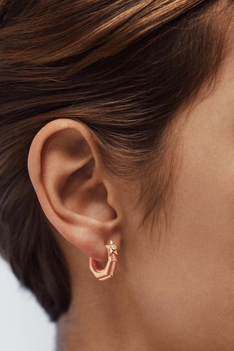 MARIE LICHTENBERG | Baba small rose gold earrings with diamonds
