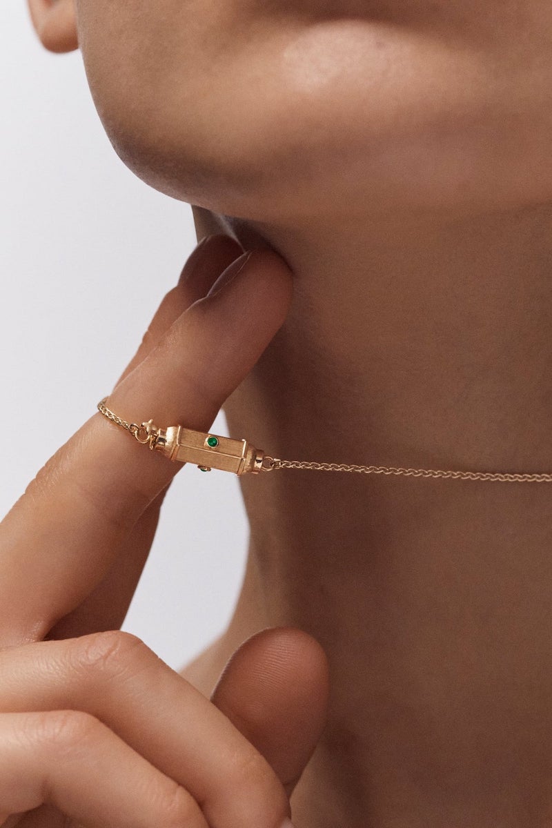 MARIE LICHTENBERG | Micro coco emerald necklace