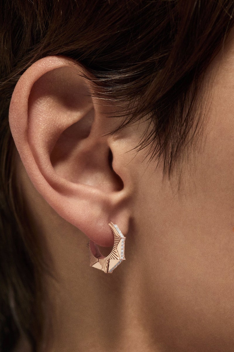MARIE LICHTENBERG | Diamond Rose Gold NYC Earrings