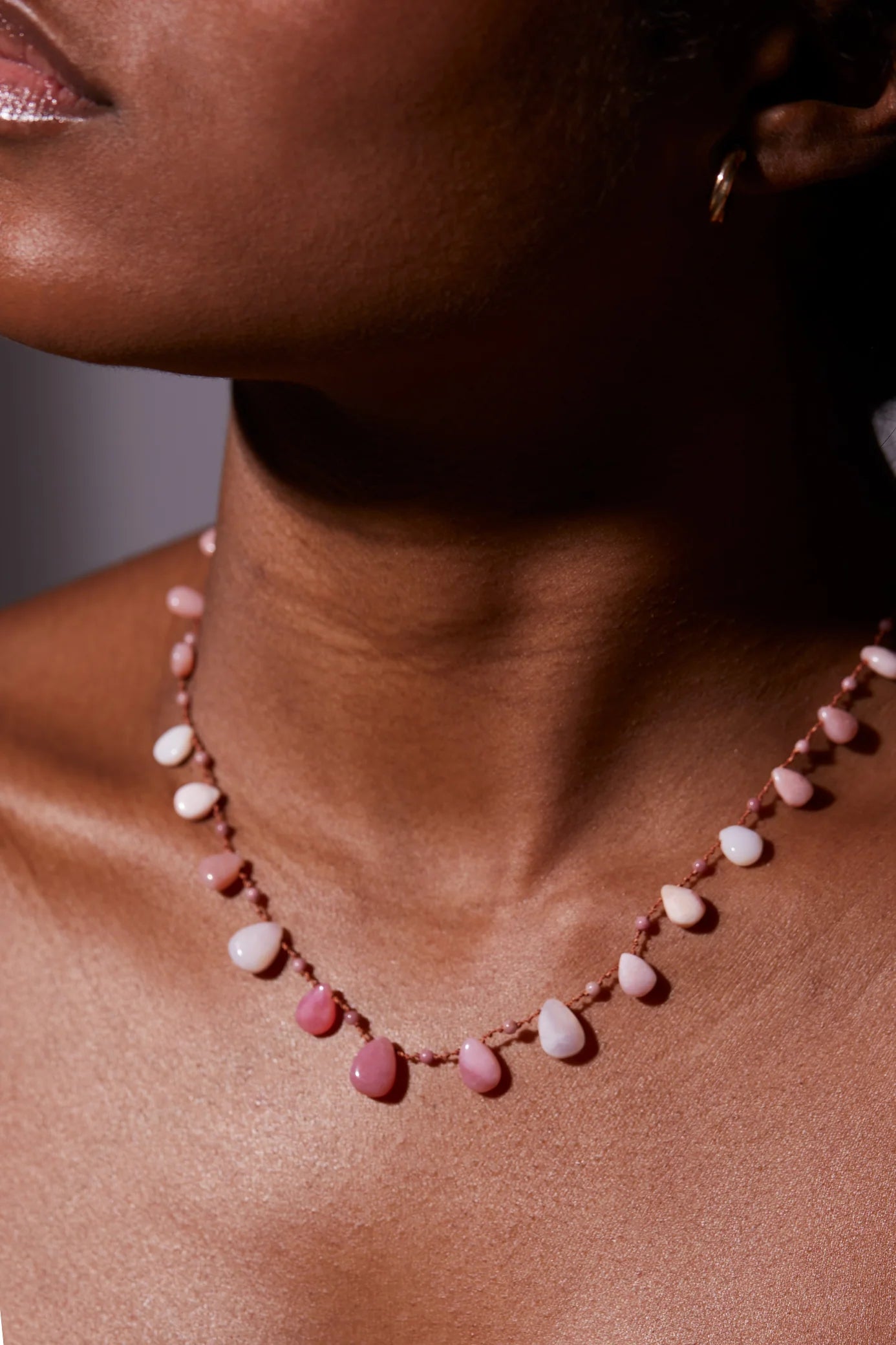 IVARENE | Rosemead necklace with pink opals