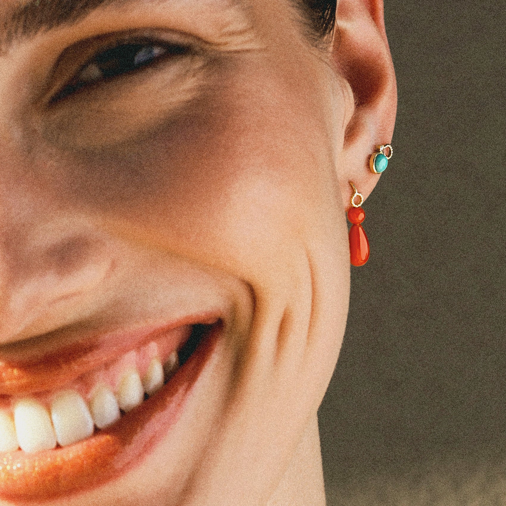 CHRISTINA SOUBLI | Drop earrings with corals