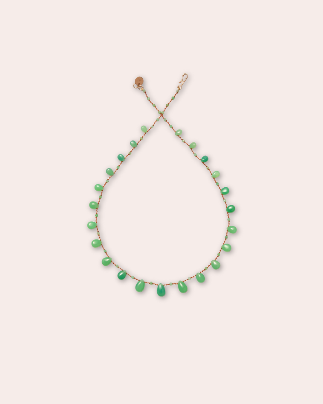 IVARENE | Evergreen Drops & Beads necklace with chrysoprase