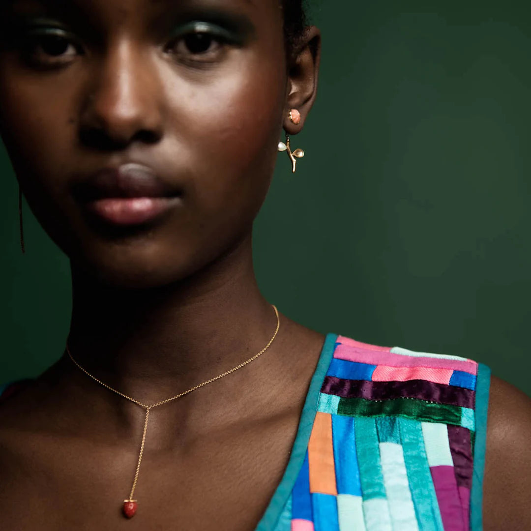 GRAINNE MORTON | FLOWER STEM & CHAIN DETACHABLE DROP EARRINGS