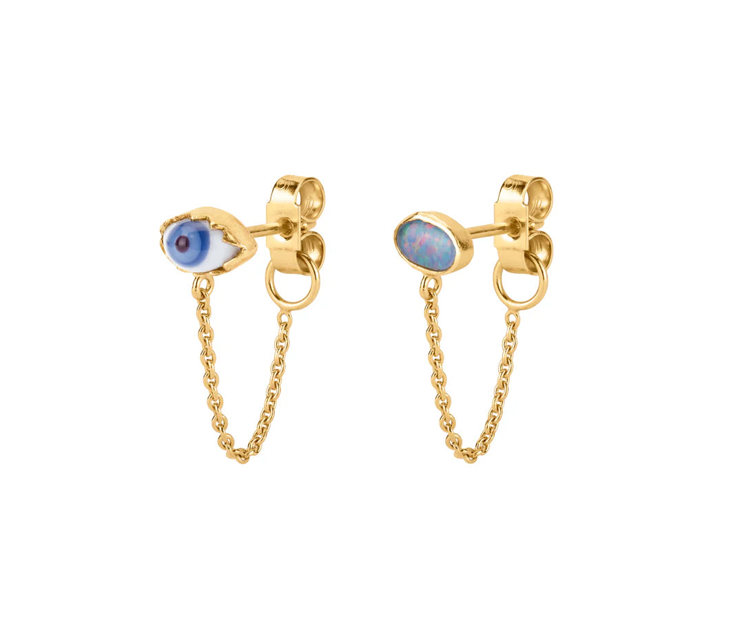 GRAINNE MORTON | MISMATCHED CHAIN STUD EARRINGS