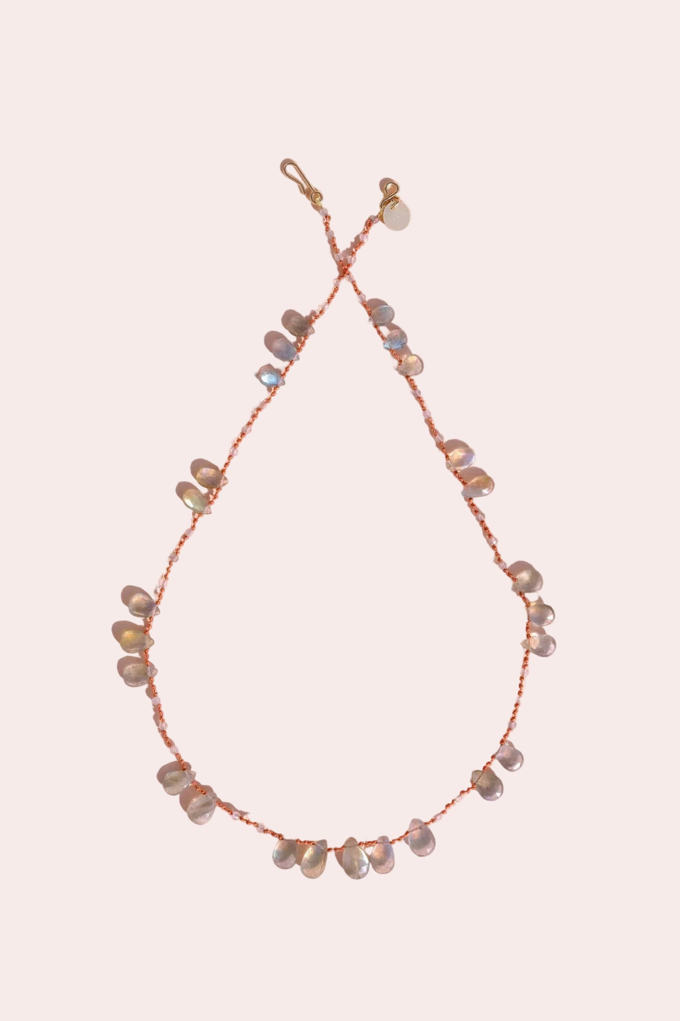 IVARENE | Offset Necklace with Labradorite