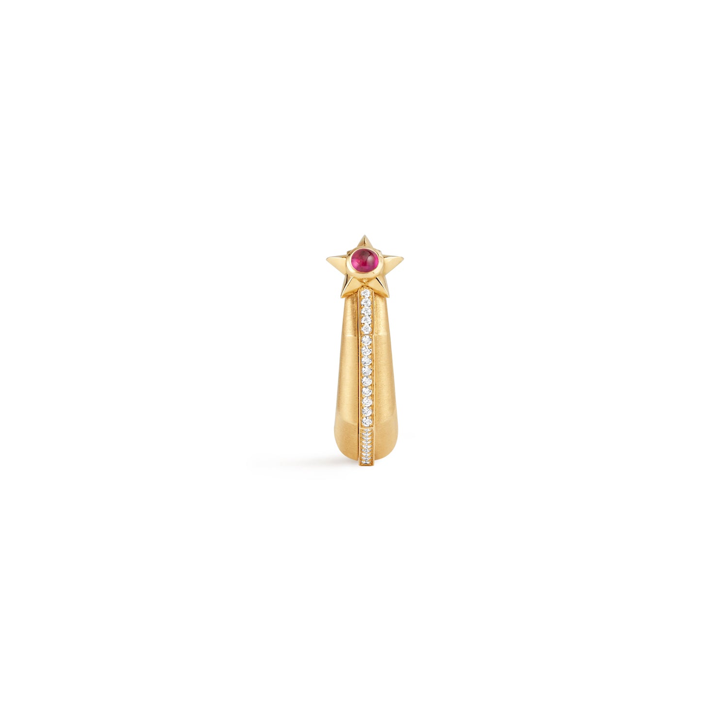 MARIE LICHTENBERG | Baba medium earring with diamonds and ruby