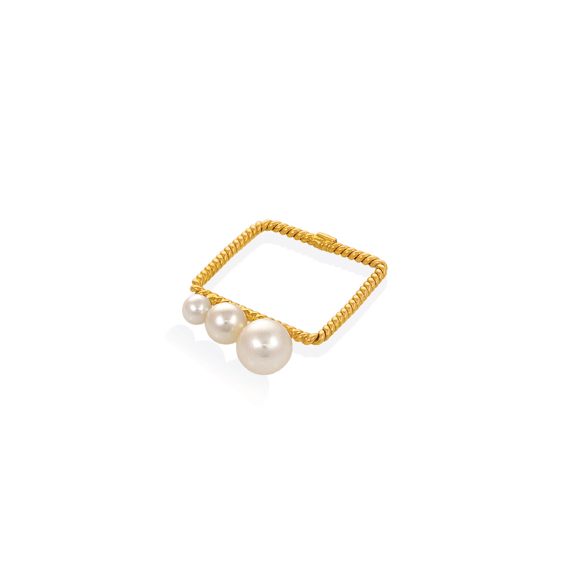 CHRISTINA SOUBLI | Basics Square ring with pearls