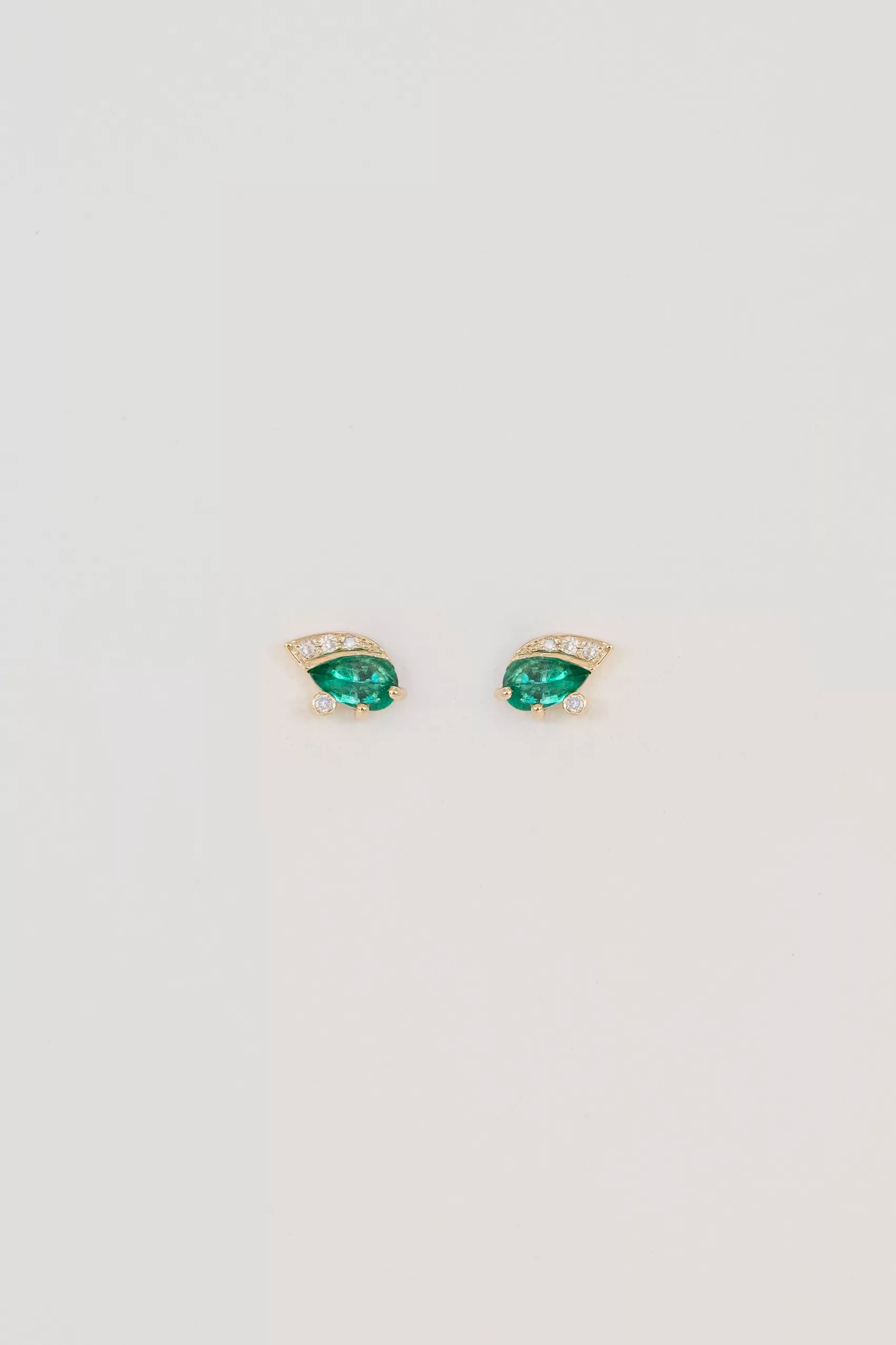 CELINE DAOUST | EMERALD & DIAMOND EYE EARRINGS