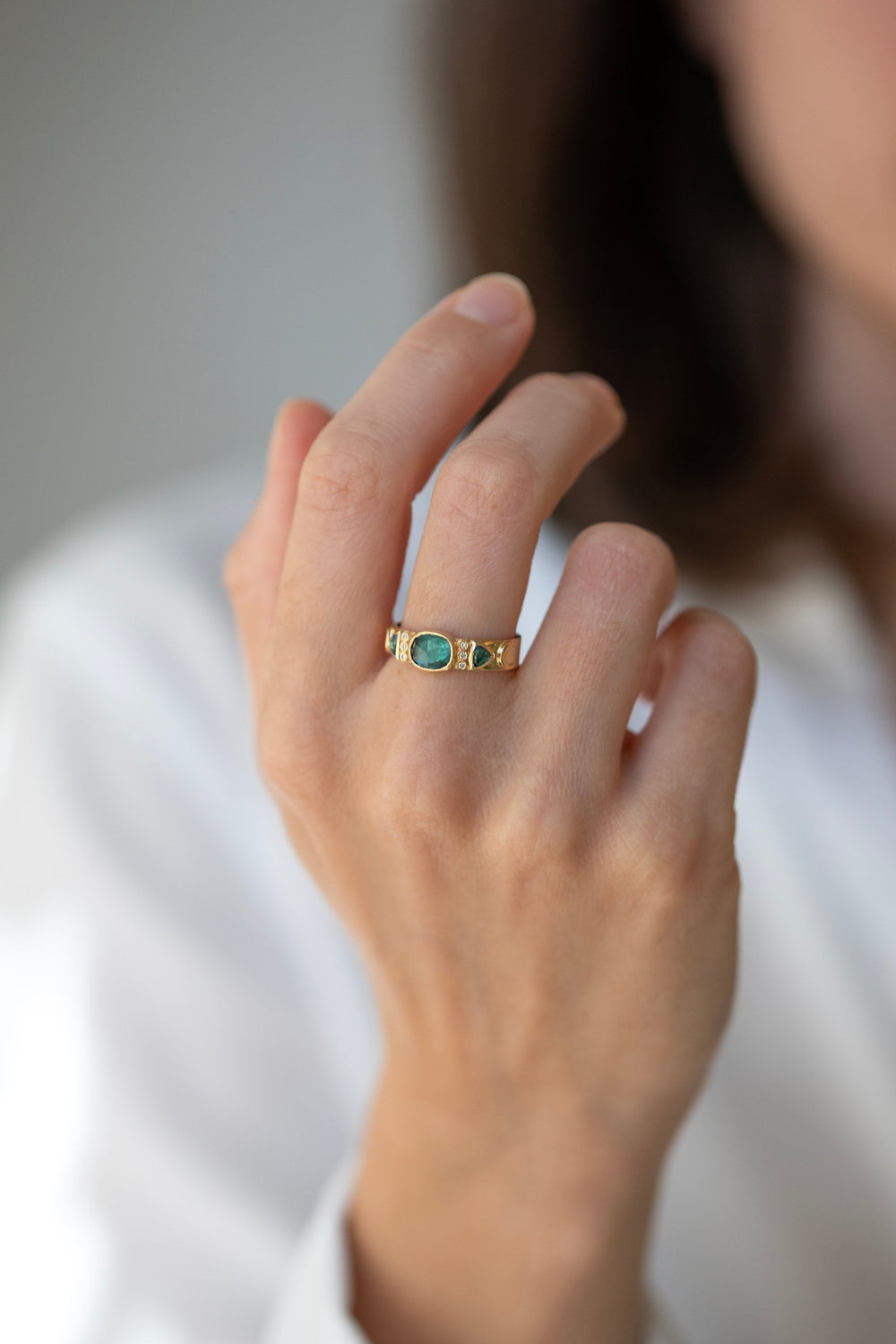 CELINE DAOUST | Totem ring with tourmalines and diamonds