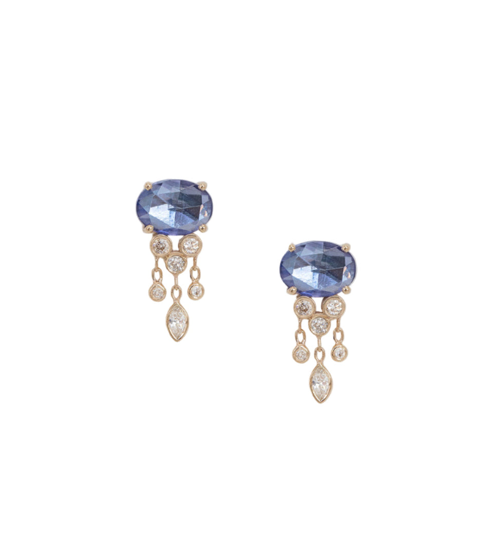CELINE DAOUST | JELLYFISH BLUE SAPPHIRE AND DIAMONDS EARRINGS