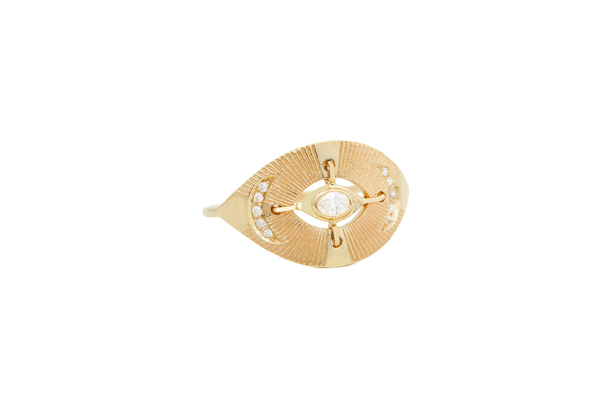 CELINE DAOUST | Eye & Moon ring