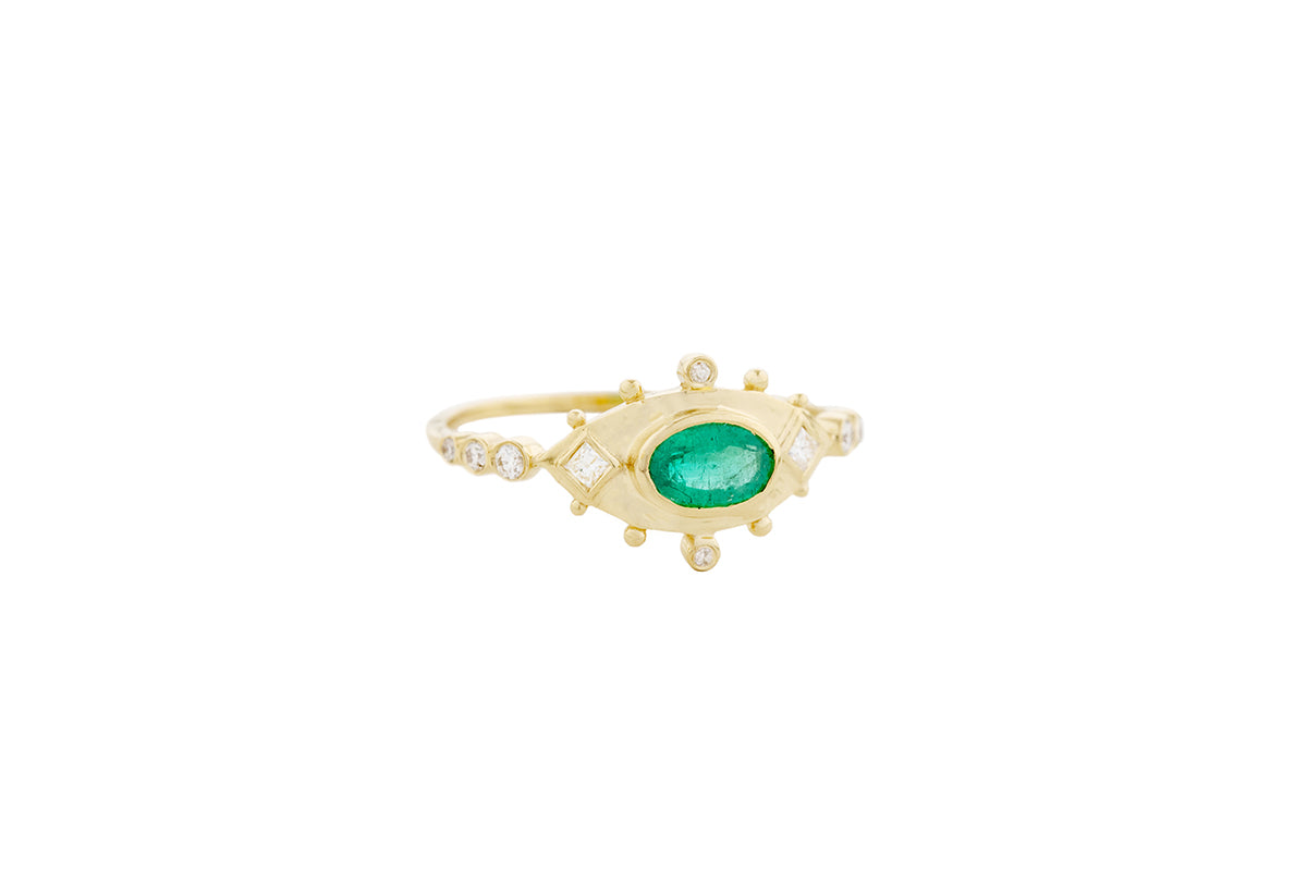 CELINE DAOUST | One of a kind emerald and diamonds ring