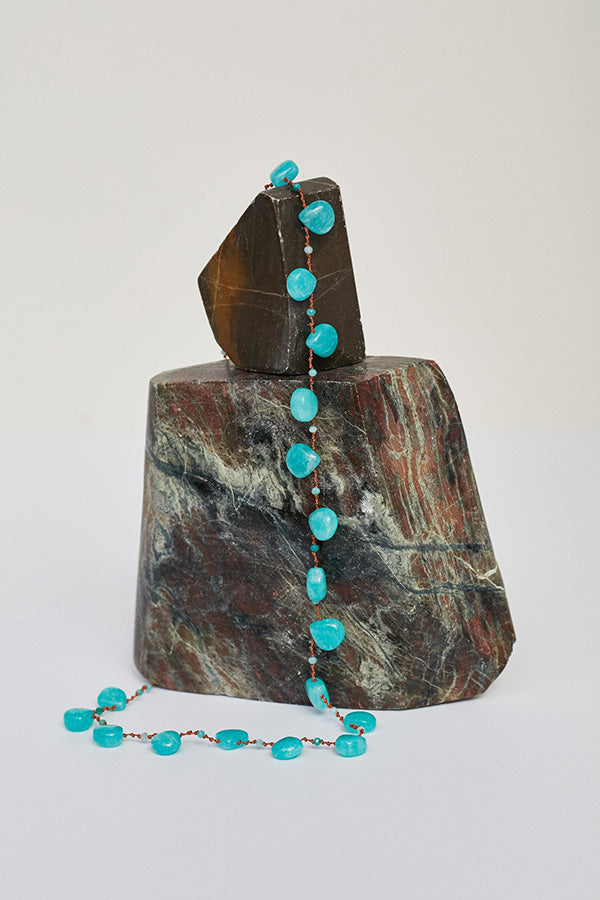 IVARENE | Beetle necklace with amazonite