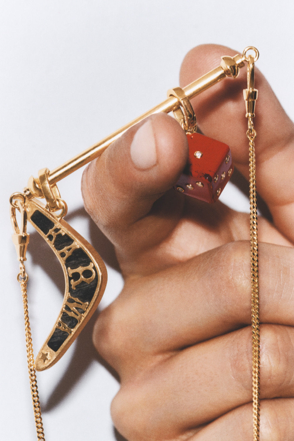 MARIE LICHTENBERG | Gold candy cane pendant