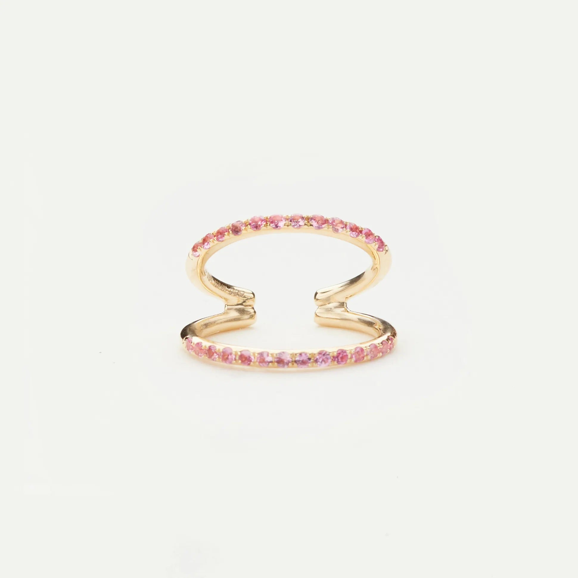 WE BY WHITEBIRD | Melina ear cuff | pink sapphires