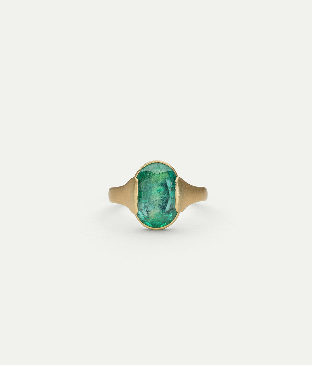 WE BY WHITEBIRD | Grace ring | One of a kind emerald