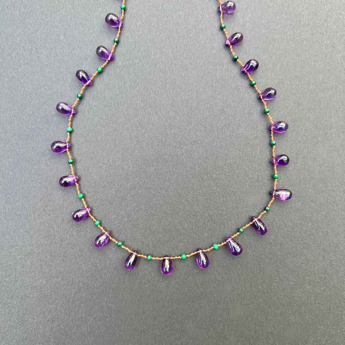 IVARENE | Youngtown necklace with amethyst &amp; malachite