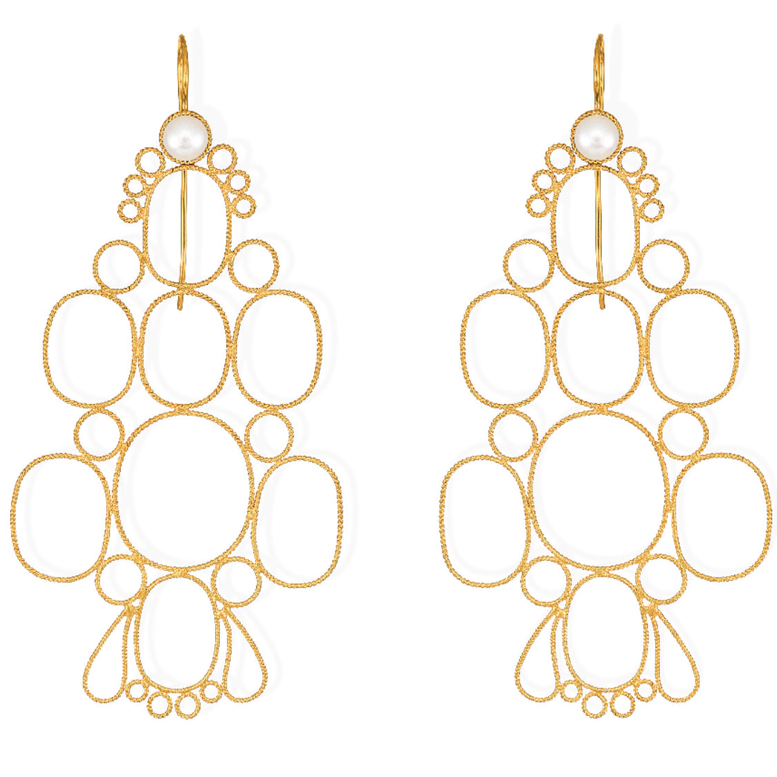 CHRISTINA SOUBLI | Queen Hook Earrings with pearls