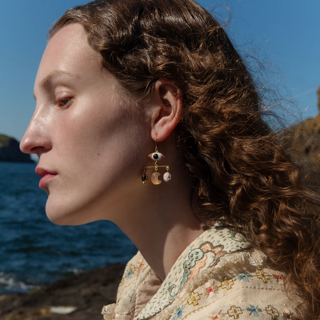 GRAINNE MORTON | Enamel Eye Balance Drop Earrings