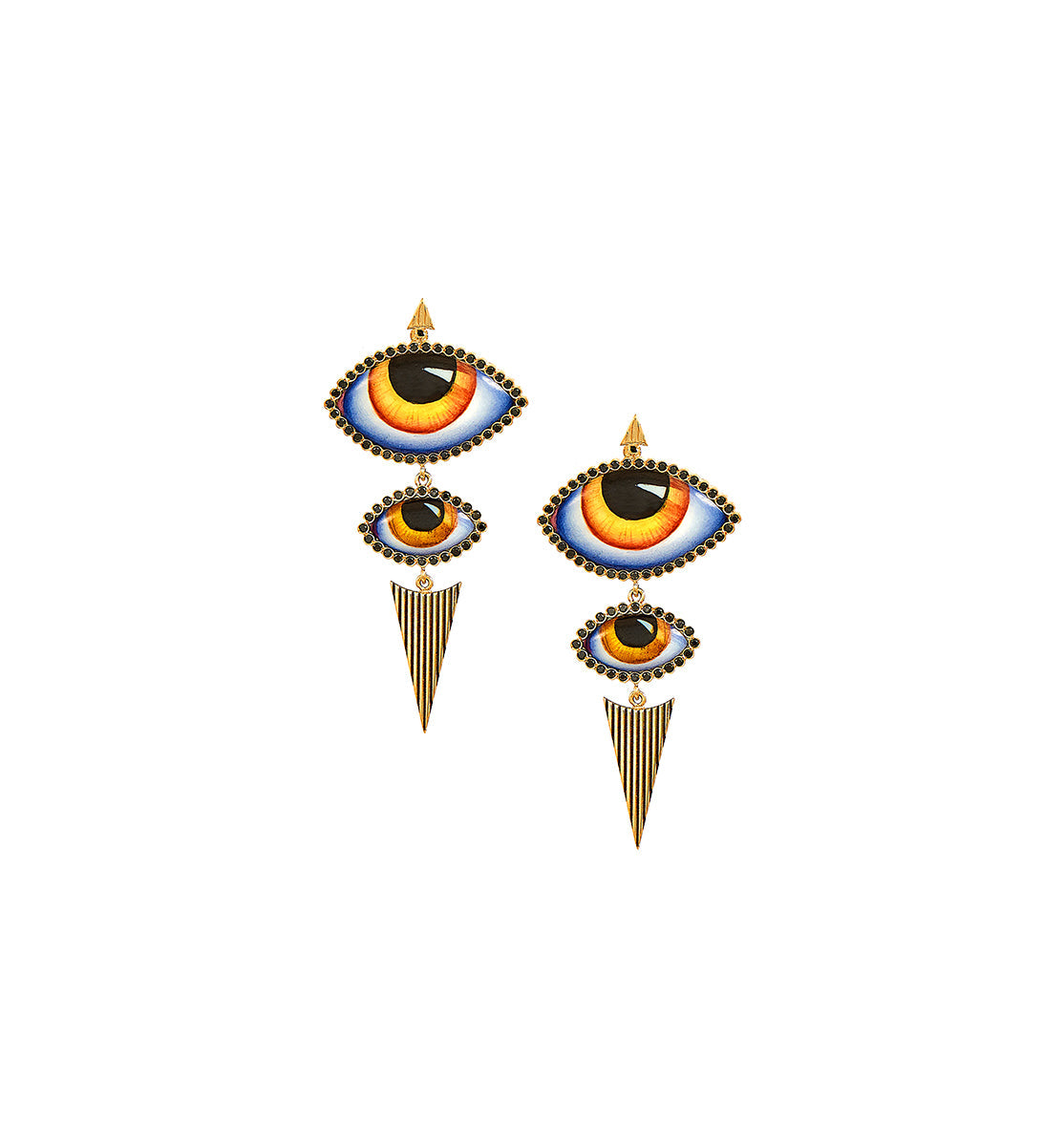 LITO | Isida Grand et Petit Jaune pair of diamond earrings