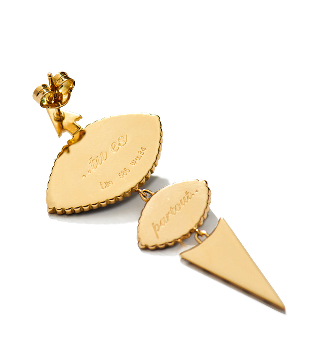 LITO | Isida Grand et Petit Jaune pair of diamond earrings