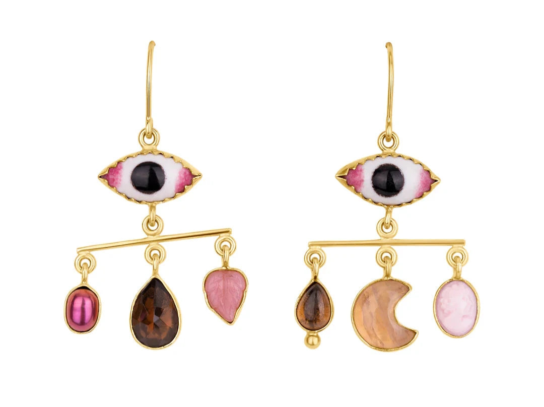 GRAINNE MORTON | Enamel Eye Balance Drop Earrings