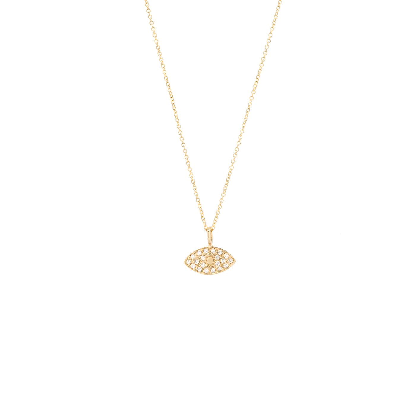 EIKOSIDYO | Greek eye diamond necklace