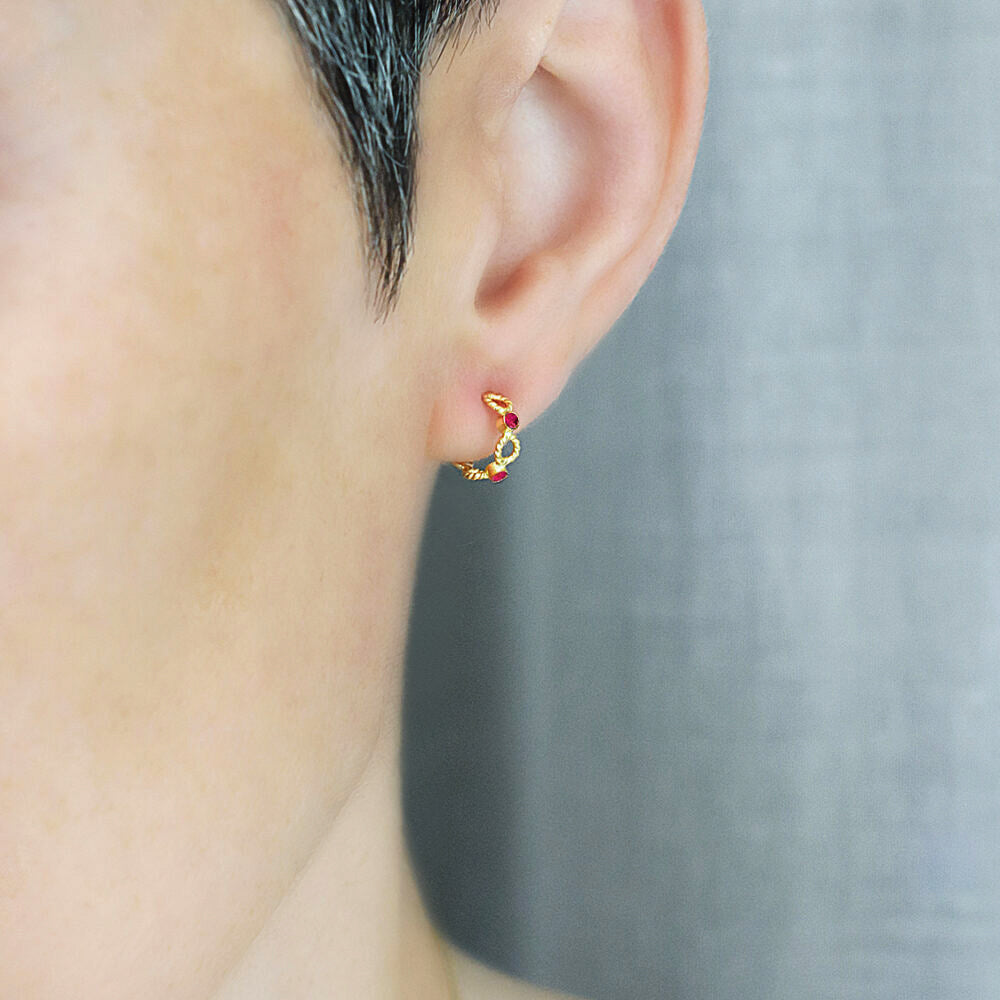 CHRISTINA SOUBLI | Eternity hoops with rubies