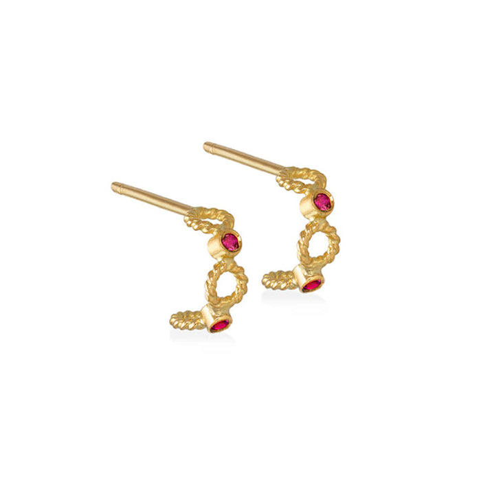 CHRISTINA SOUBLI | Eternity hoops with rubies
