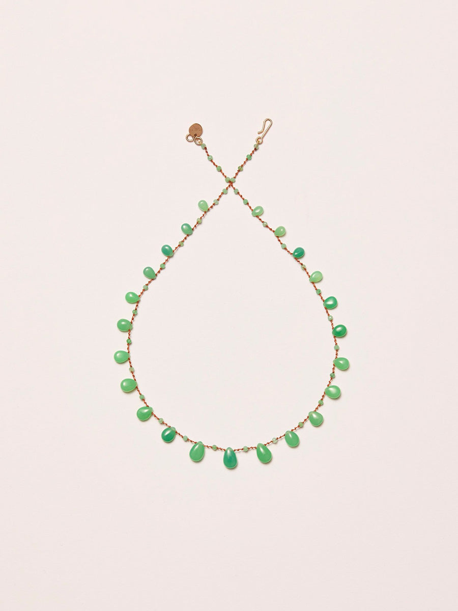 IVARENE | Evergreen Drops &amp; Beads necklace with chrysoprase