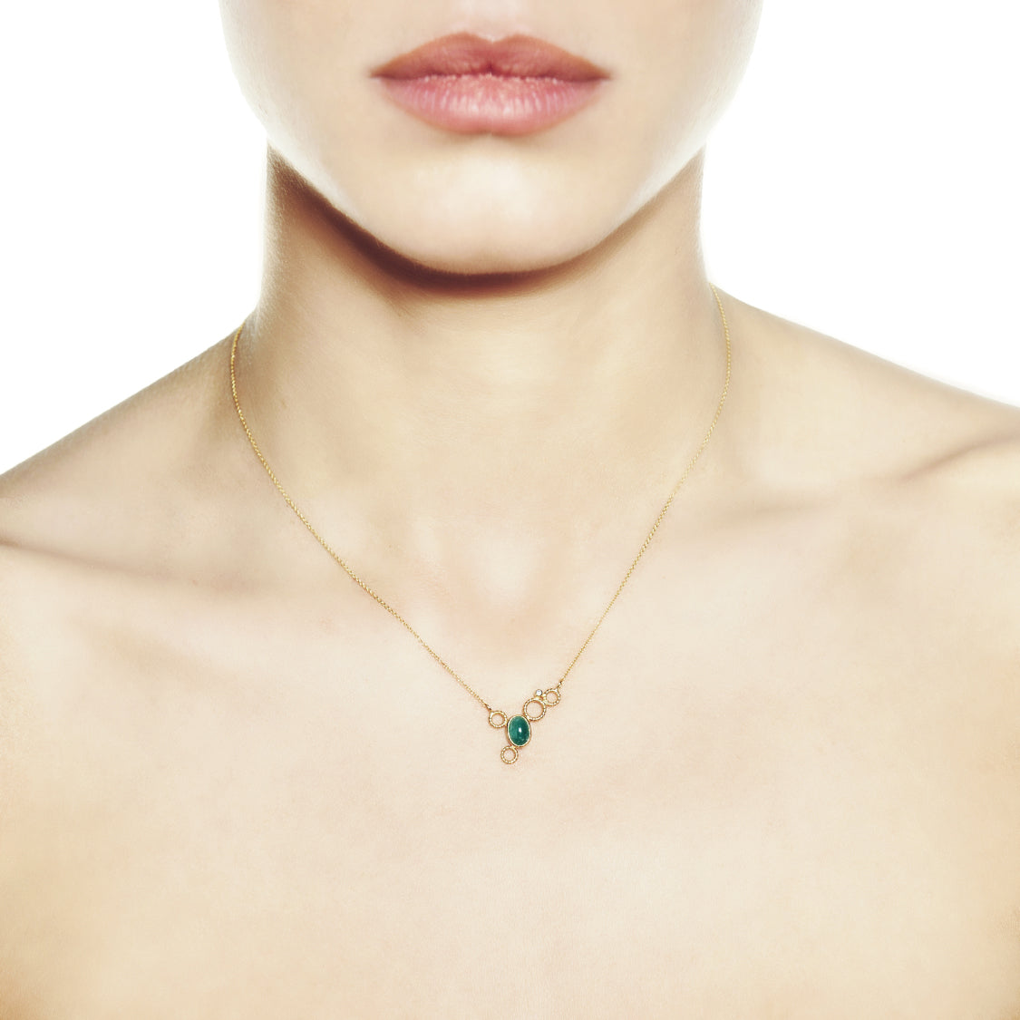 CHRISTINA SOUBLI  | Pendant with Emeralds and Diamonds