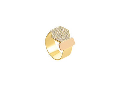 LITO | Hexagon and square diamond ring