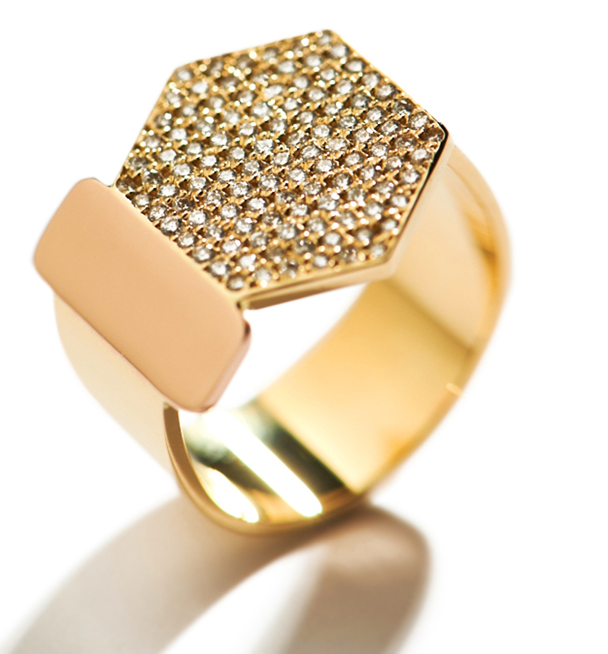 LITO | Hexagon and square diamond ring