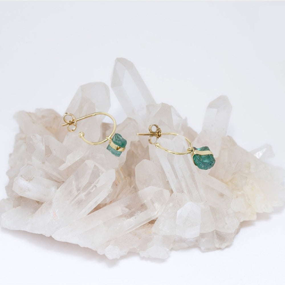 EIKOSIDYO | Rainbow earrings green