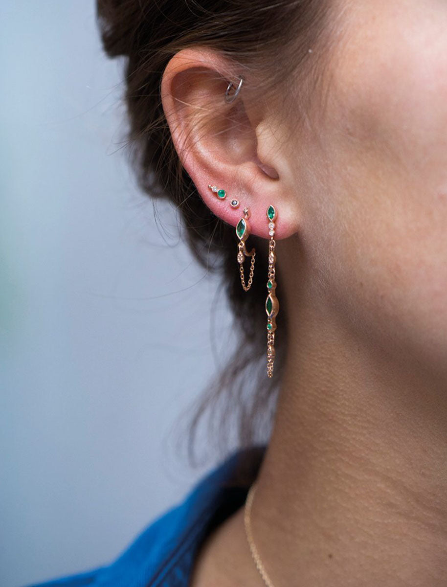 CELINE DAOUST | Emerald and diamond earring