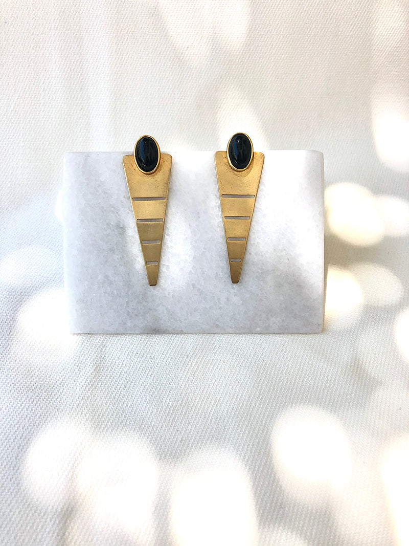 NOILENCE | Geometrical earrings with stone