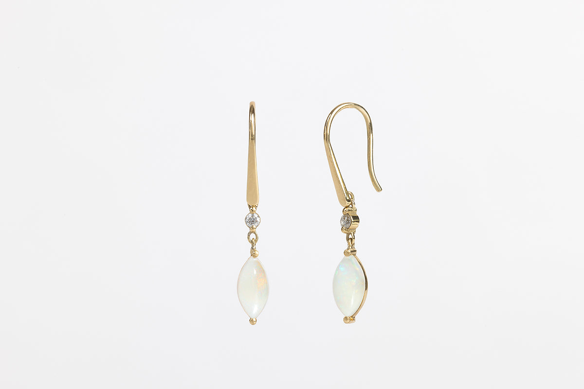 AVALON | Opal earrings with Lab grown diamonds