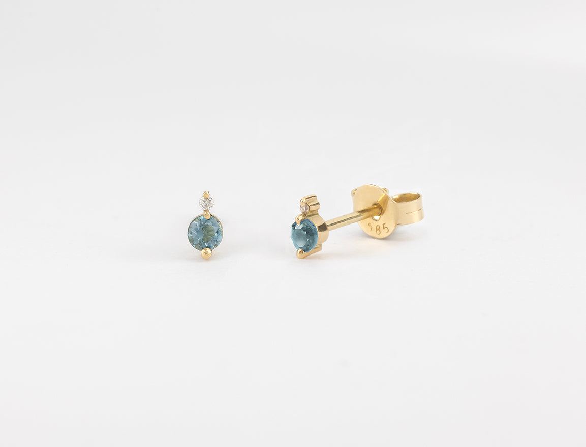 AVALON | London blue topaz & diamonds studs