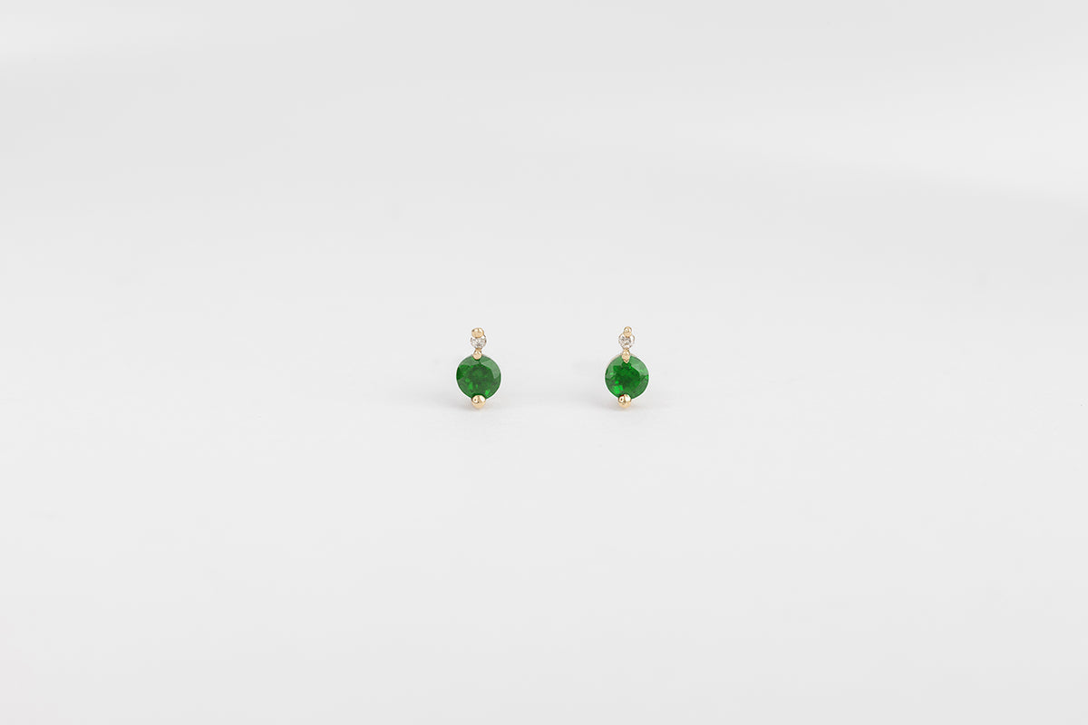 AVALON | Emeralds & diamonds stud earrings