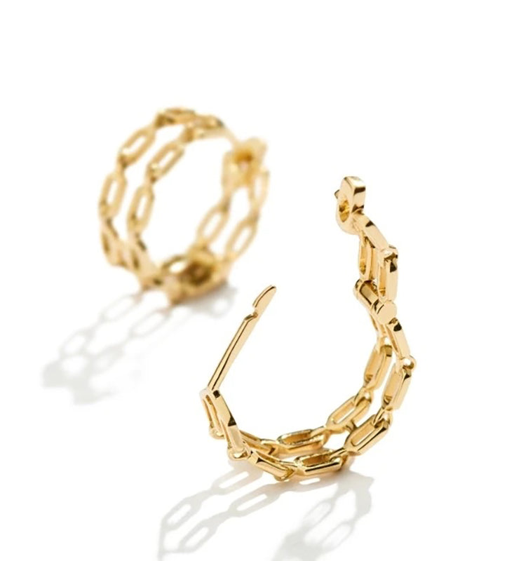 LITO | Extra small double chain earrings