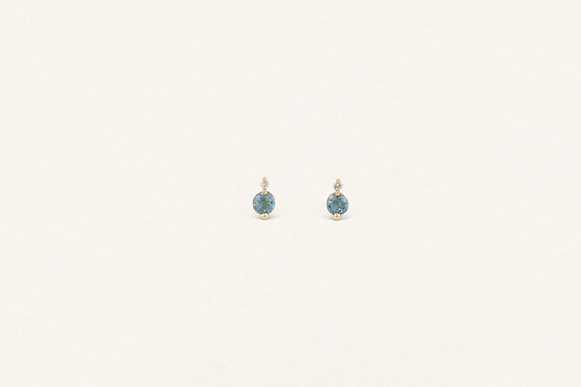 AVALON | London blue topaz & diamonds studs